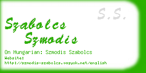 szabolcs szmodis business card